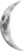 A white half moon.